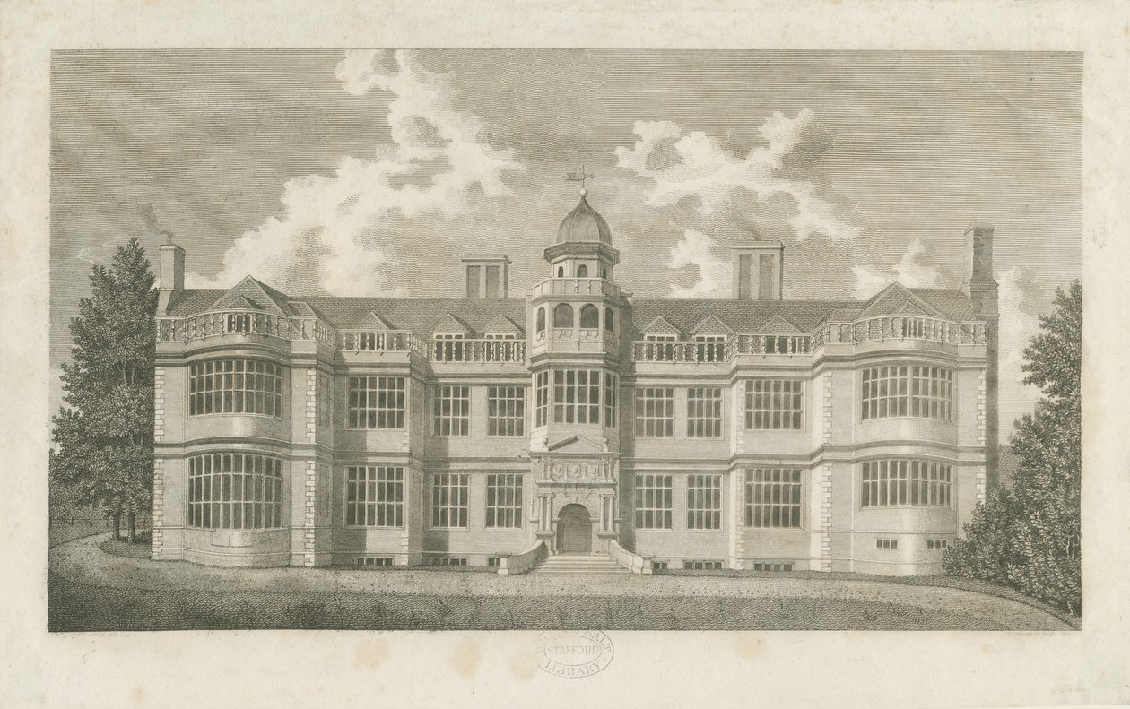 Ingestre Hall: gravering av T Carter