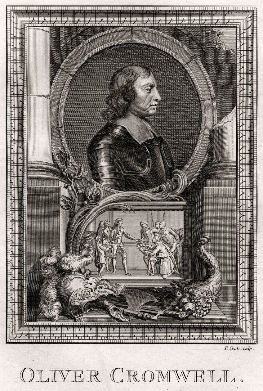 Oliver Cromwell, 1775 av T. Cook