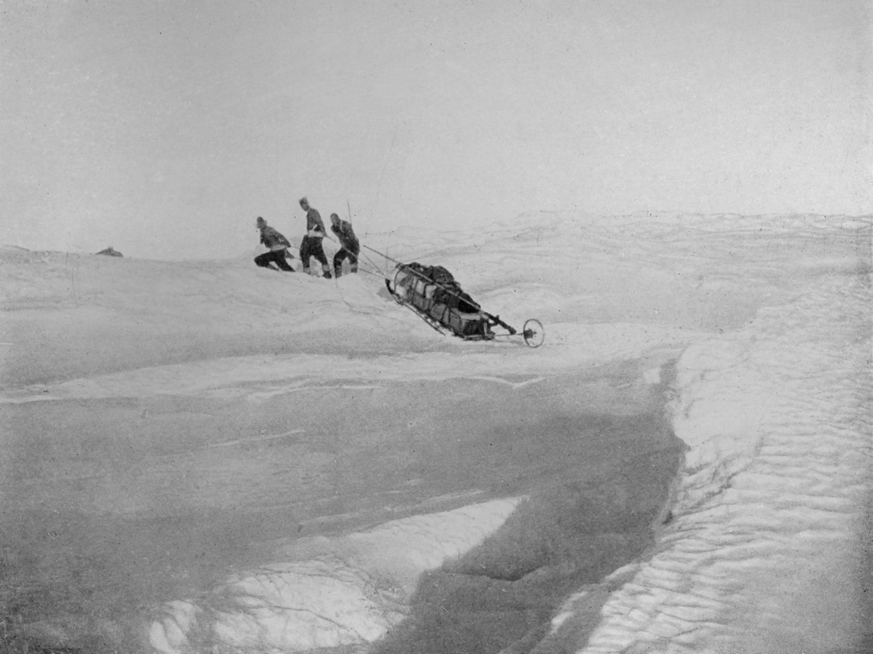 Overland Over Cape Roberts for å unngå skruepakken, c1911, 1913 av T. Griffith Taylor