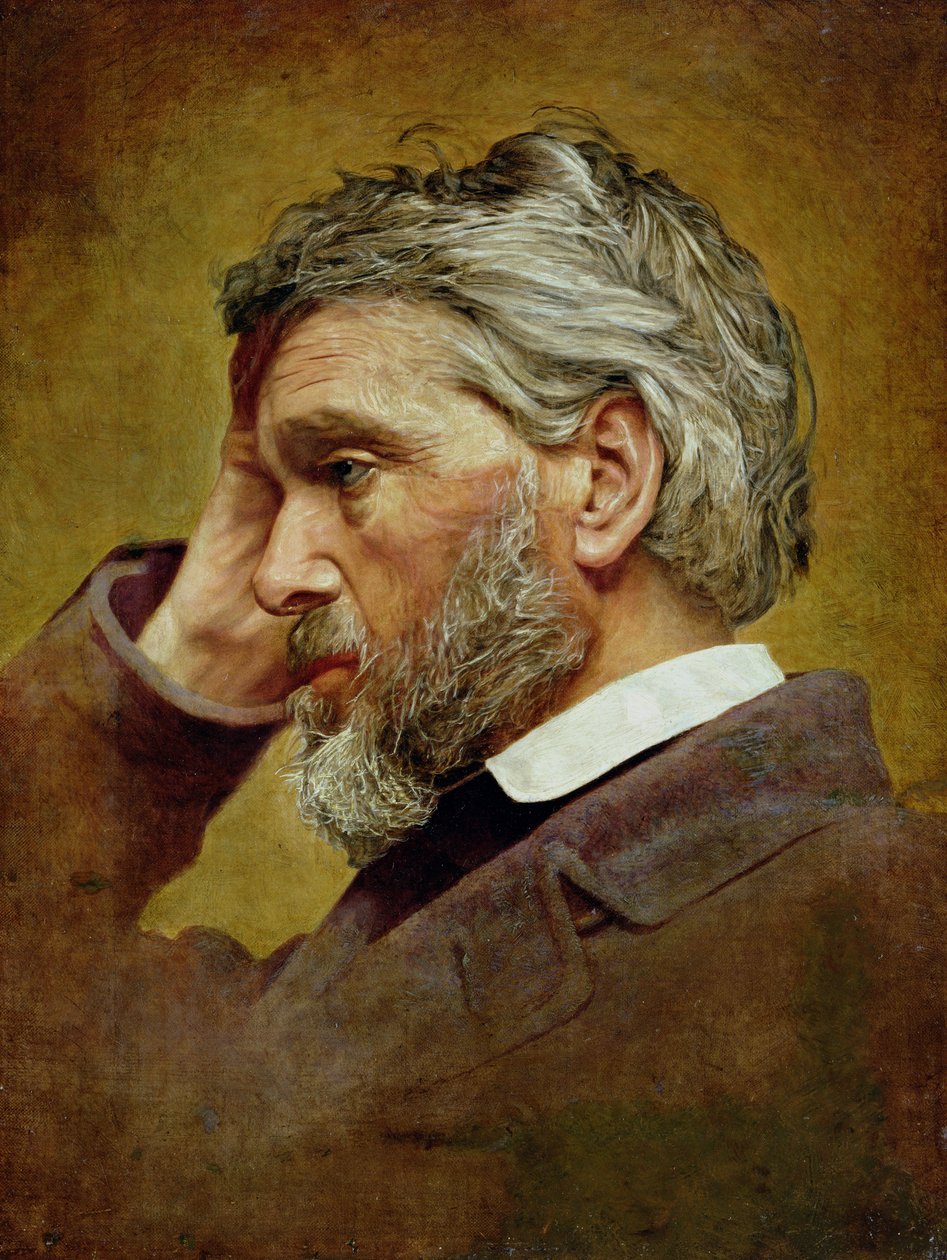 Portrett av Thomas Carlyle (1795-1881) 1866 av T. Henderson