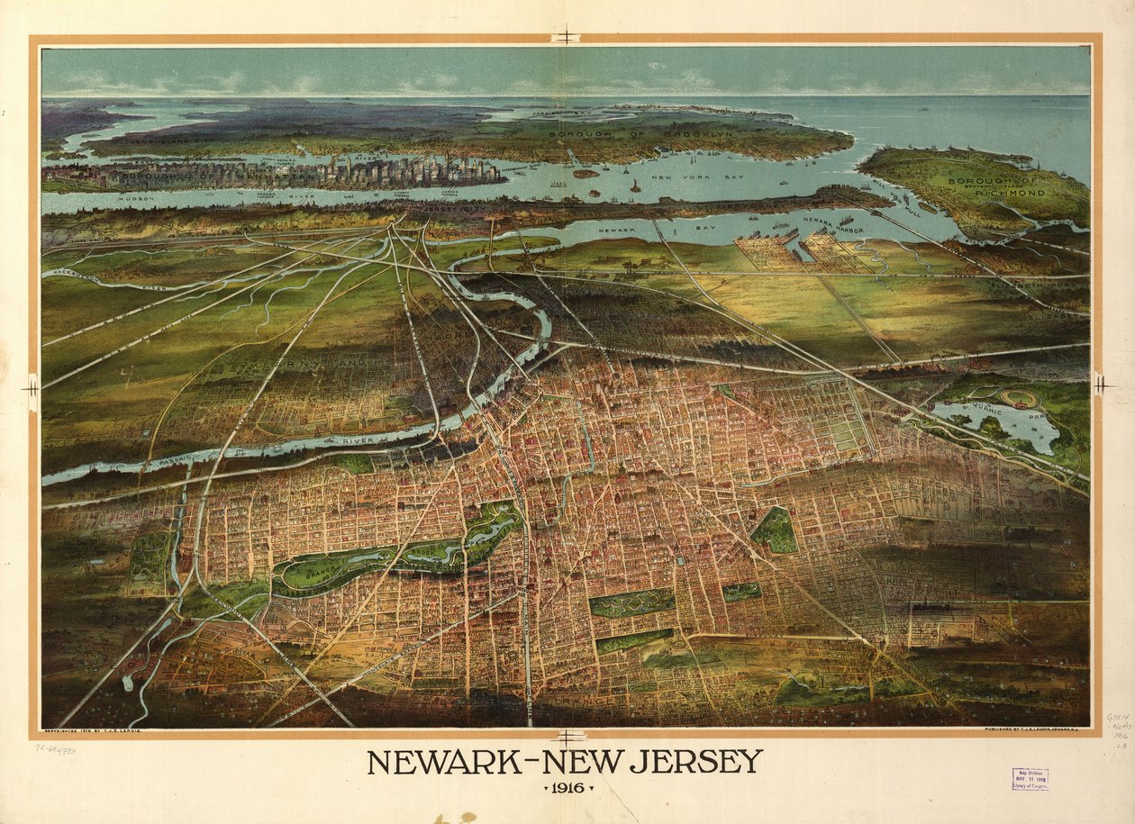 Newark-New Jersey 1916. av T. J. Shepherd Landis