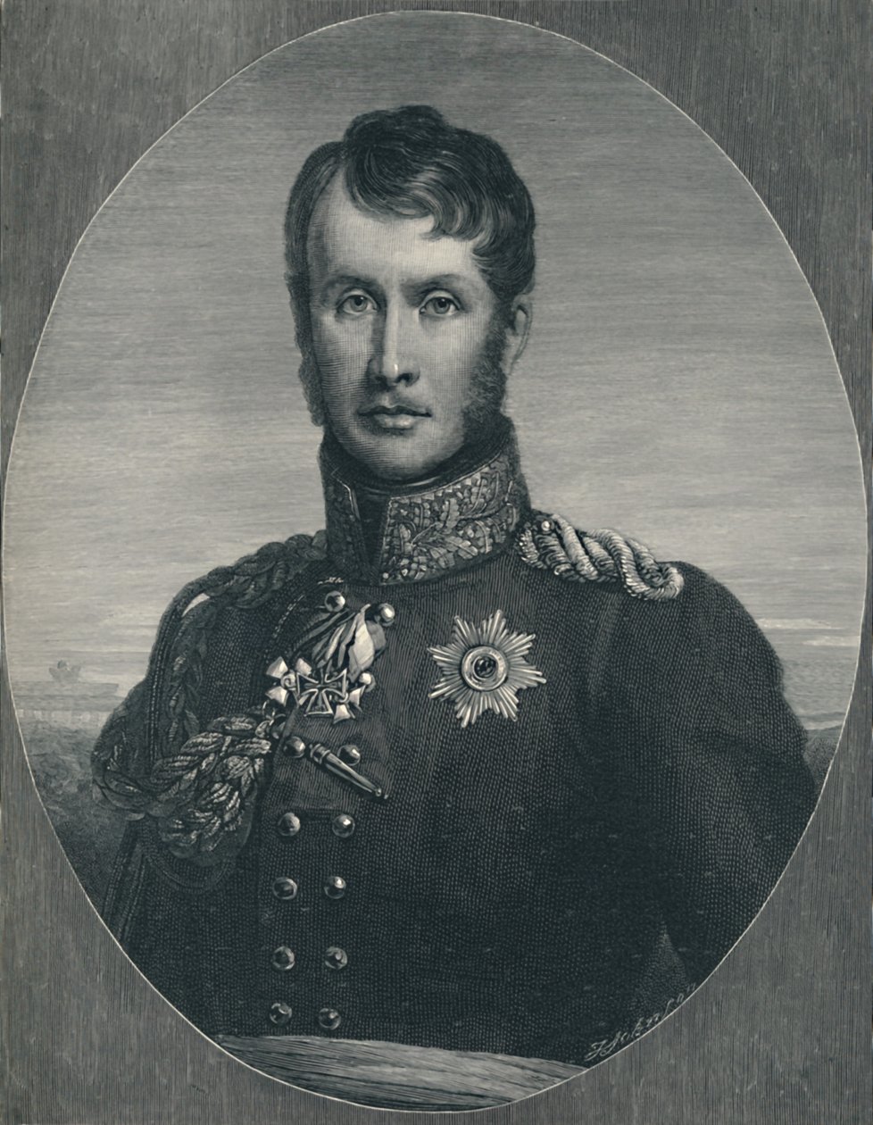 Frederick William III - Konge av Preussen, c1814-1816, 1896 av T. Johnson