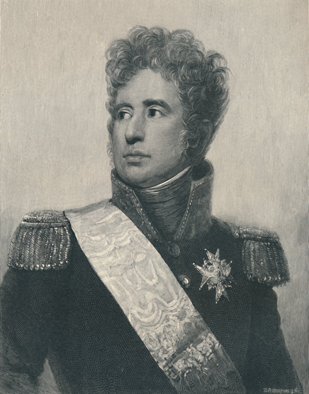 Jacques-Alexandre-Bernard Law, markis av Lauriston, c1810, 1896 av T. Johnson