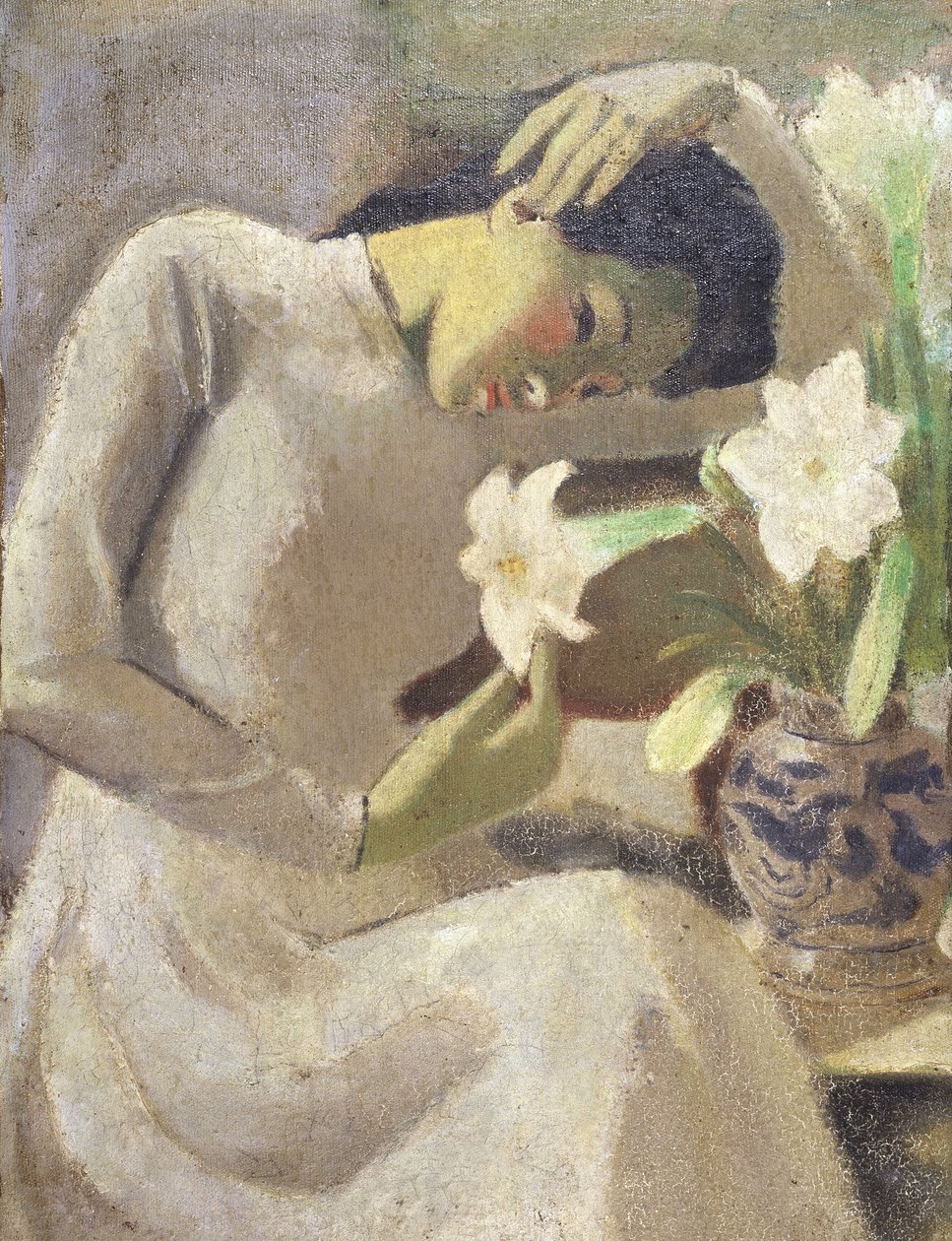 Olje på lerret av Fo Ngoc Van av Tô Ng?c Vân