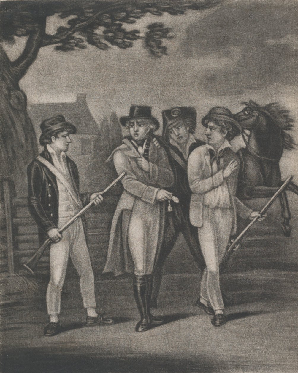 The Taking of Major André by the Incorruptible Paulding, Williams and Vanvert, juli..., 4. juli 1812 av T. W. Freeman