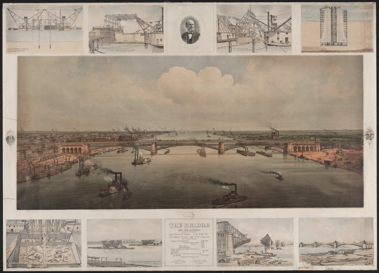 The Bridge at St Louis, ca. 1874 (kromolitografi) av T. Welcker