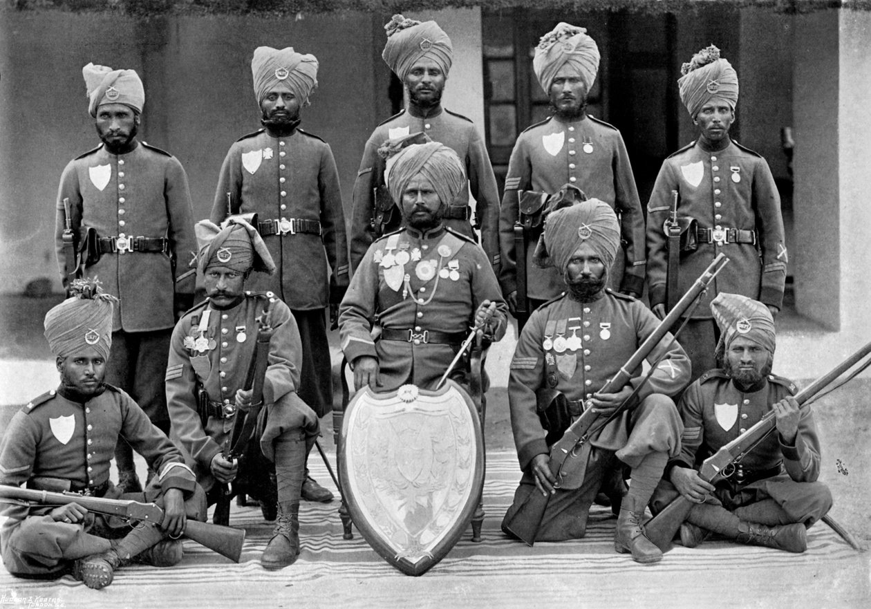 Mesterskytelaget til det 26. Punjab-regimentet av Bengal Infantry, 1896 av T. Winter