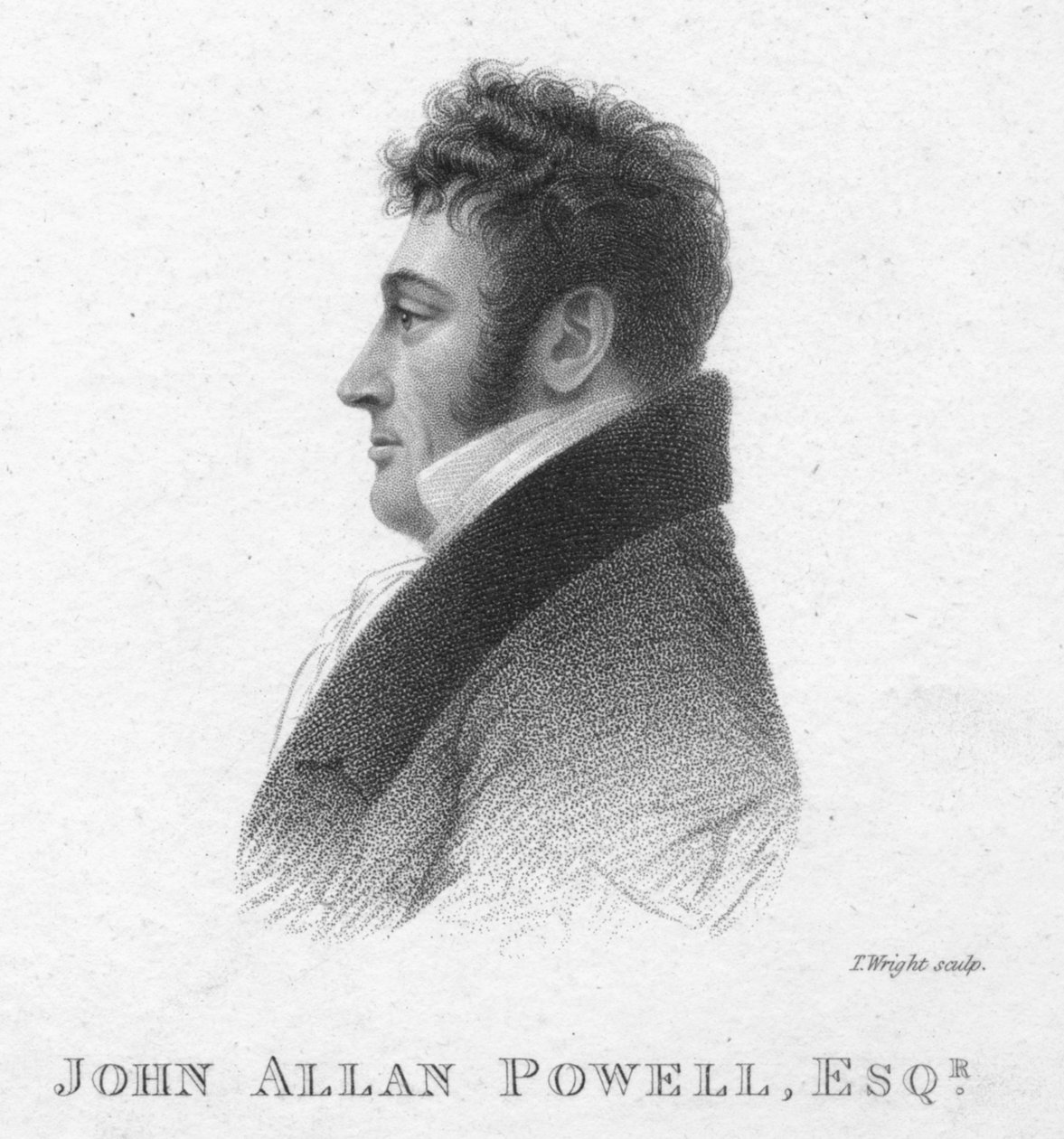 John Allan Powell, Esq., c1820. av T. Wright