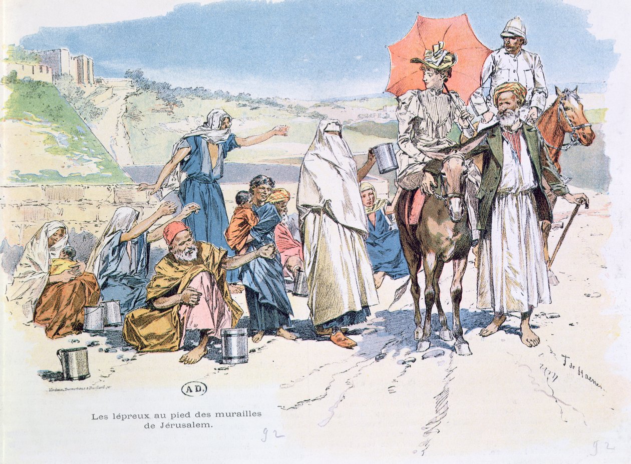 Spedalske utenfor Jerusalems murer, 1892 av T. de Haener