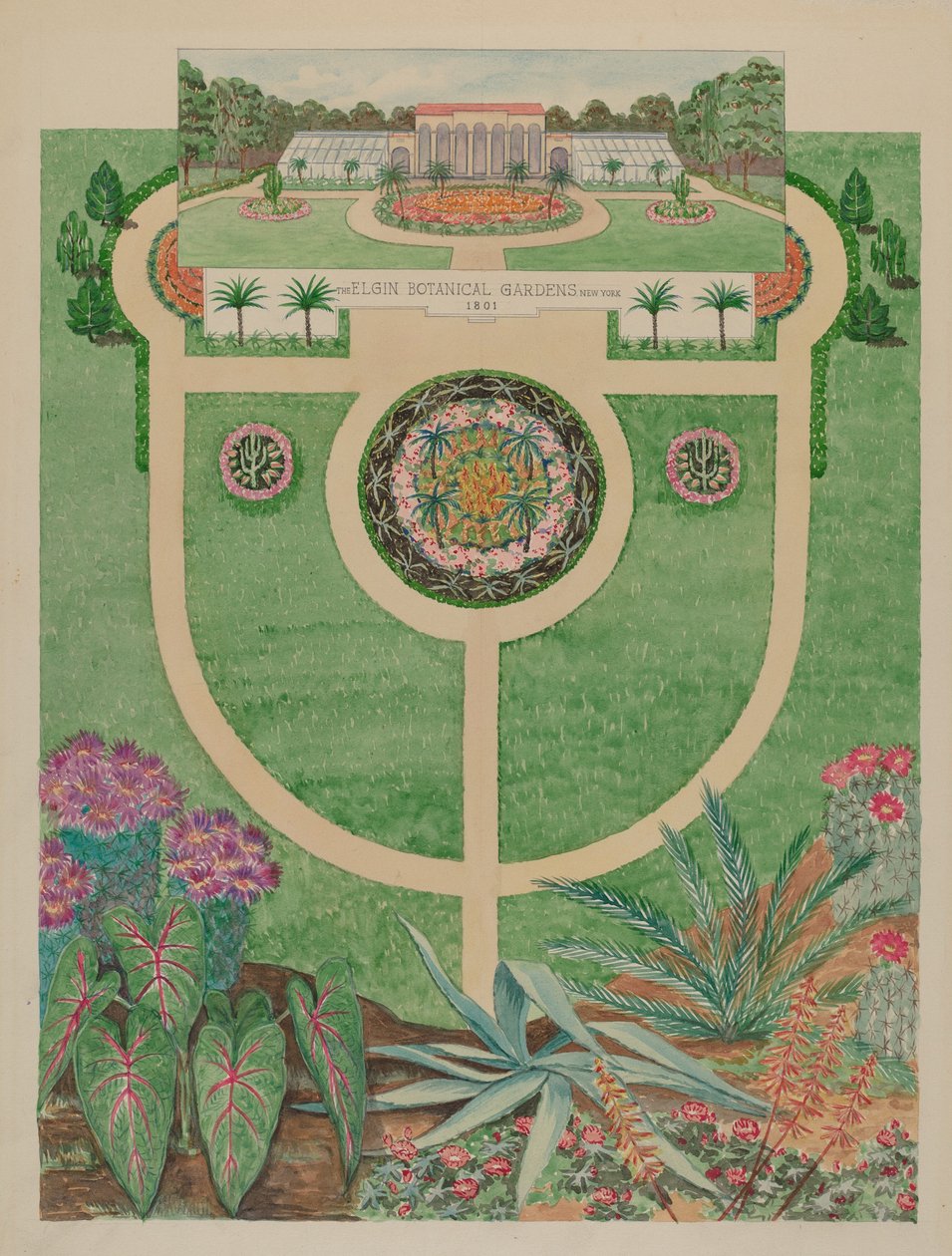 Elgin botaniske hage, ca. 1936. av Tabea Hosier