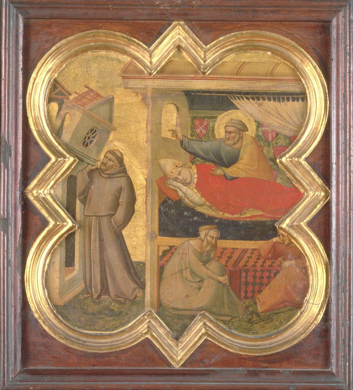 St. Francis holder opp Laterankirken (tempera på panel) av Taddeo Gaddi