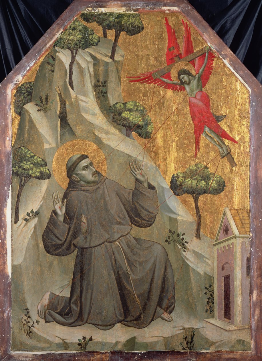Stigmatiseringen av St. Frans, ca. 1325-1330 (tempera på panel) av Taddeo Gaddi