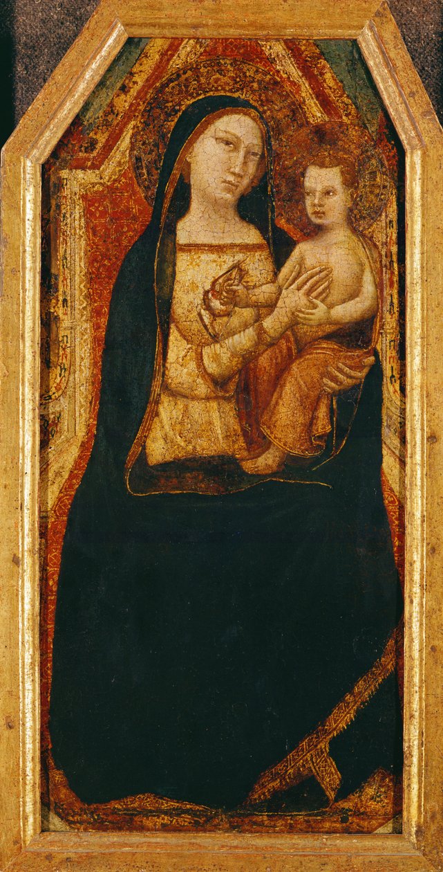 Jomfru og barn (tempera på panel) av Taddeo Gaddi