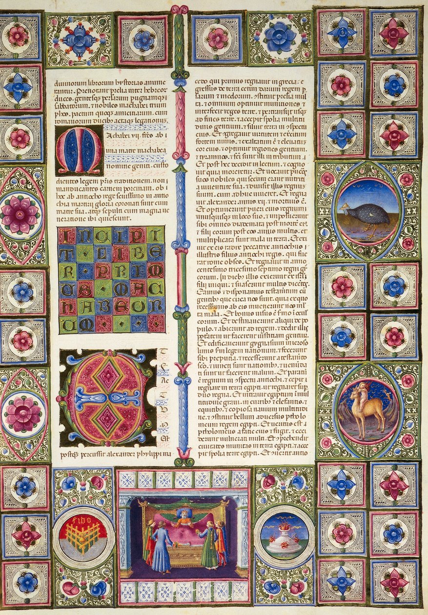Incipit fra profeten Haggais bok, fra bind II av Bibelen til Borso d