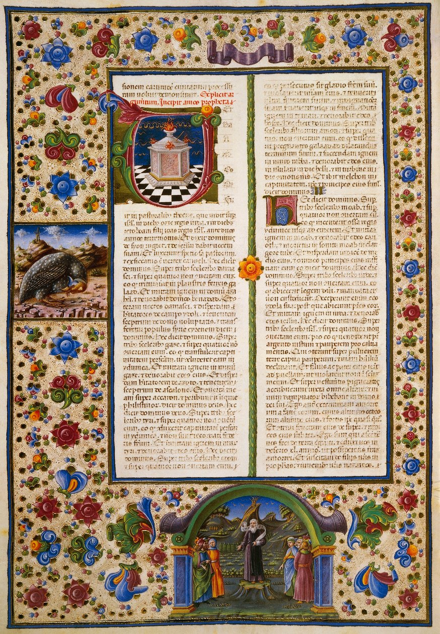 Incipit fra First Book of Maccabees, fra bind I av Bible of Borso d