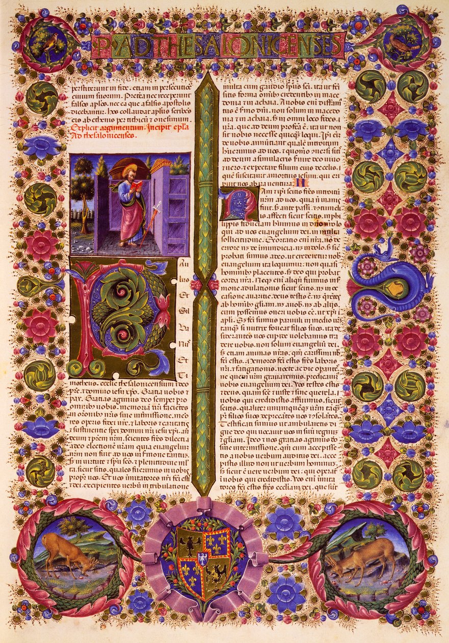 Pauls første brev til Thessalonians, fra bind II av Bibelen til Borso d