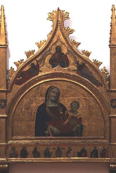 Madonna og barn (tempera på panel) av Taddeo Gaddi