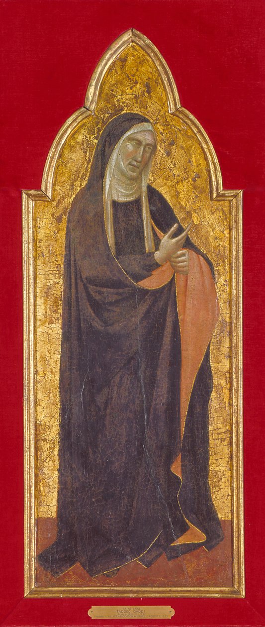 Mourning Virgin (tempera og gull på tre) av Taddeo Gaddi