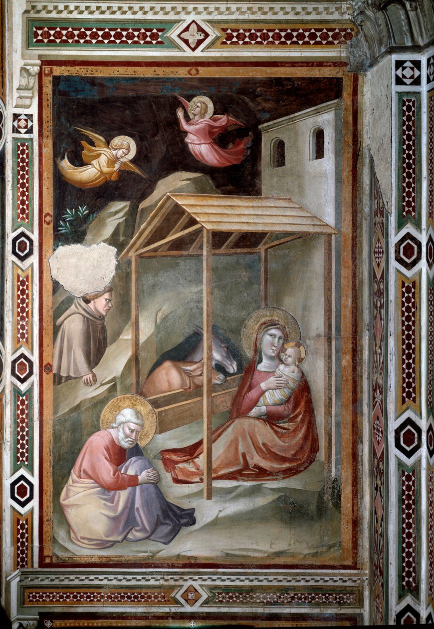 Jomfruens liv: fødsel (fresco, ca. 1327) av Taddeo Gaddi