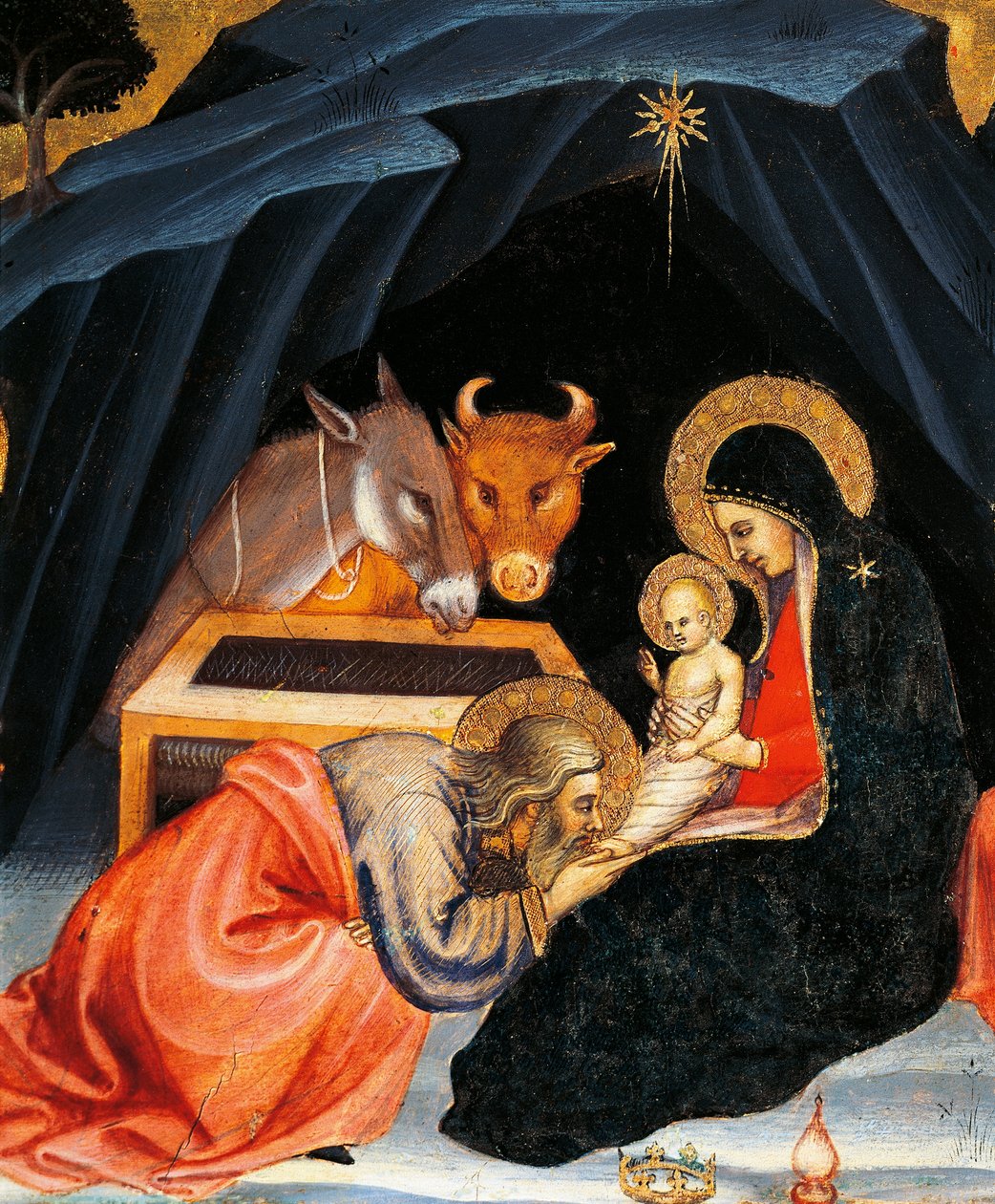 Tilbedelse av magi (detalj) av Taddeo di Bartolo