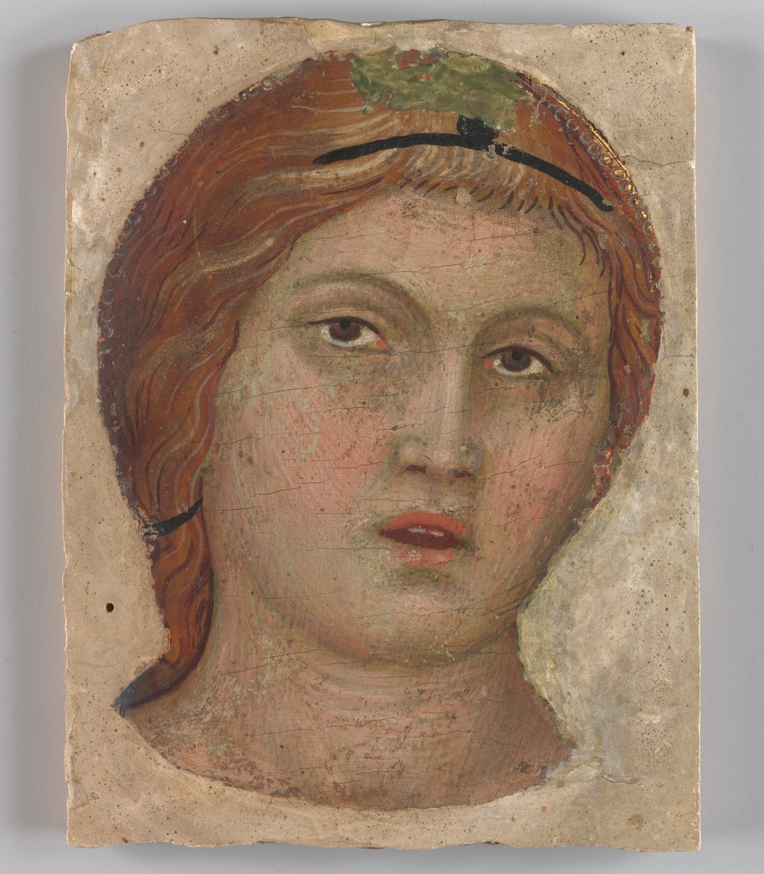 Hodet til en engel i full ansikt, ca. 1397. av Taddeo di Bartolo