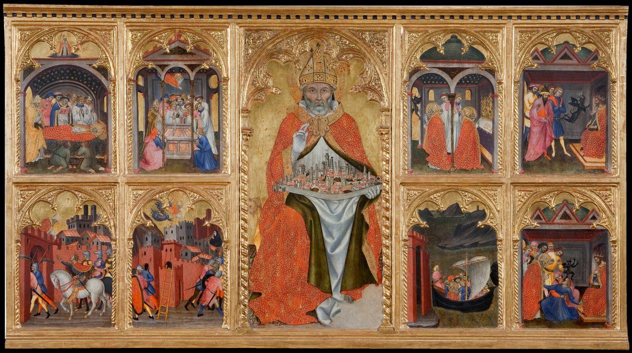 Saint Geminianus med scener fra livet hans, 1401 av Taddeo di Bartolo