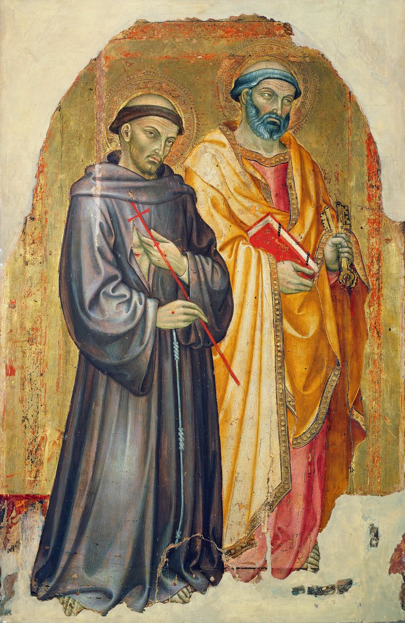 St Francis og St Peter, av Taddeo di Bartolo (ca 1363-1422) av Taddeo di Bartolo