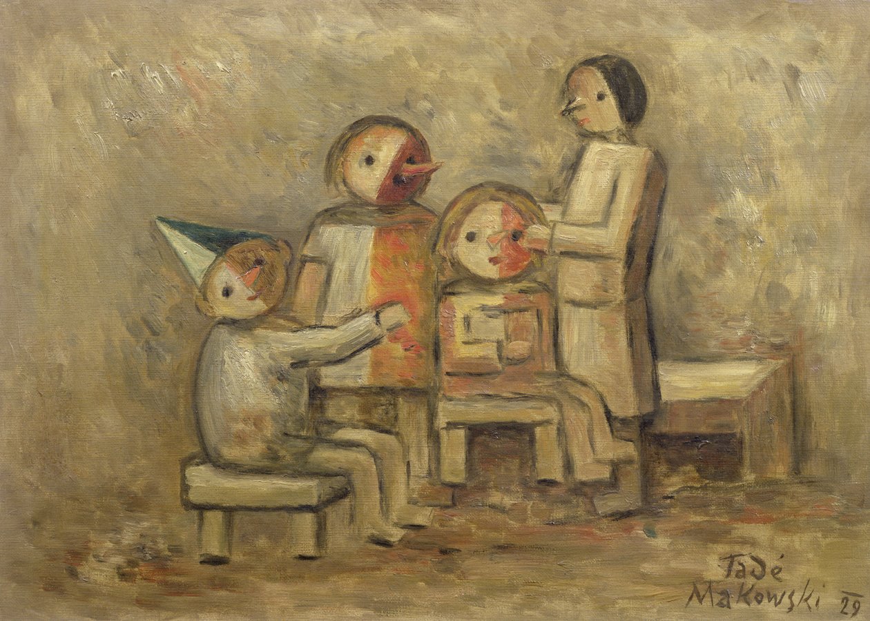 Lille familie, 1929 av Tadeusz Makowski
