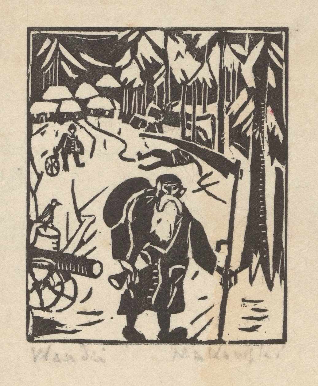 Tiden - en gammel mann i skogen av Tadeusz Makowski