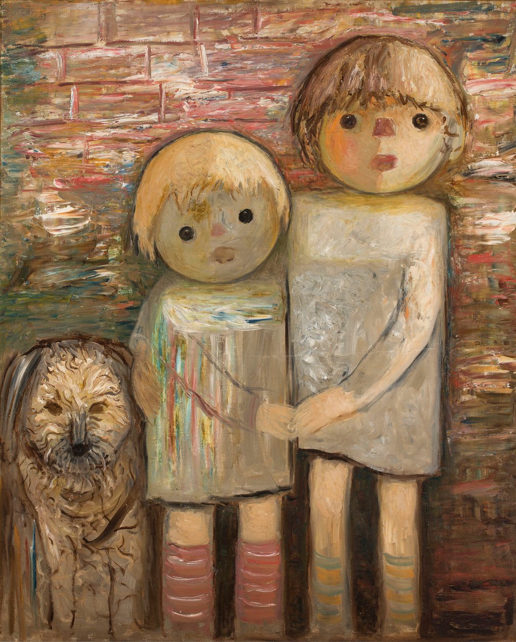 To barn med en hund av Tadeusz Makowski