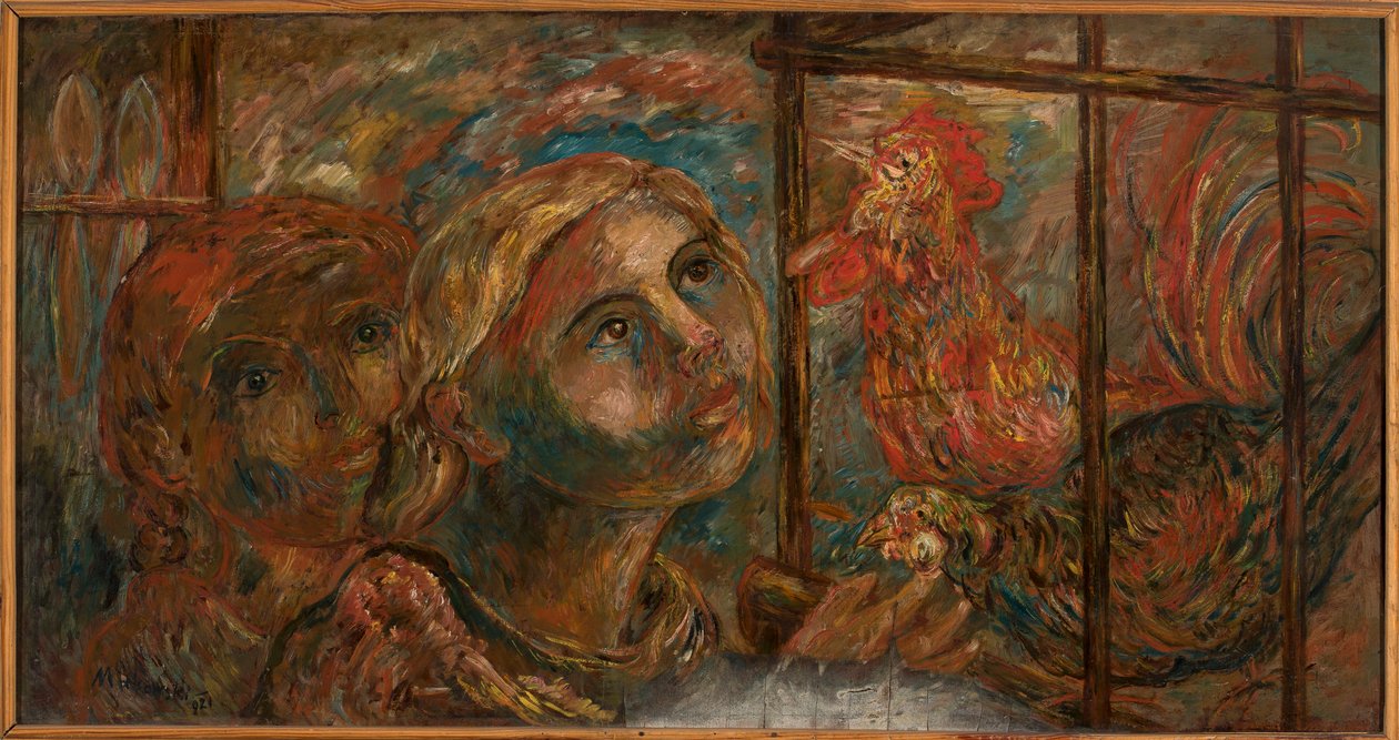 Barn og haner av Tadeusz Makowski
