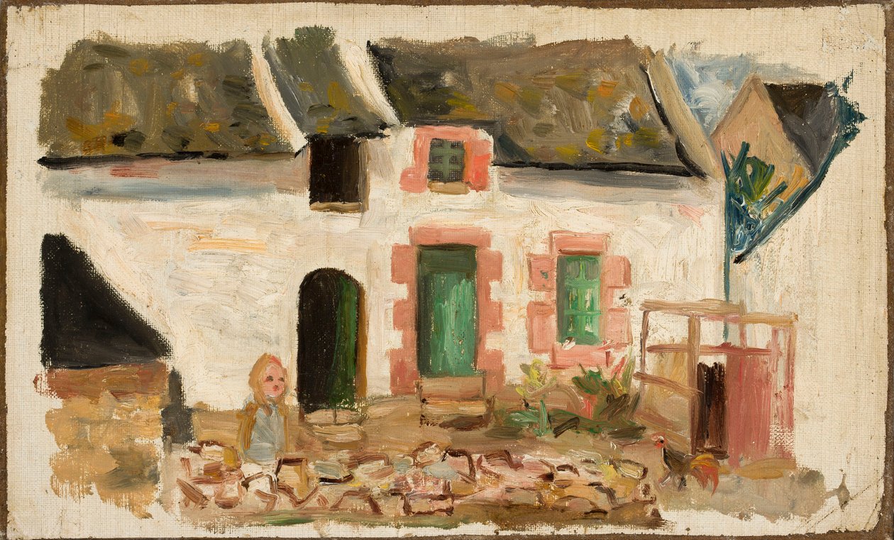 Barn foran huset av Tadeusz Makowski