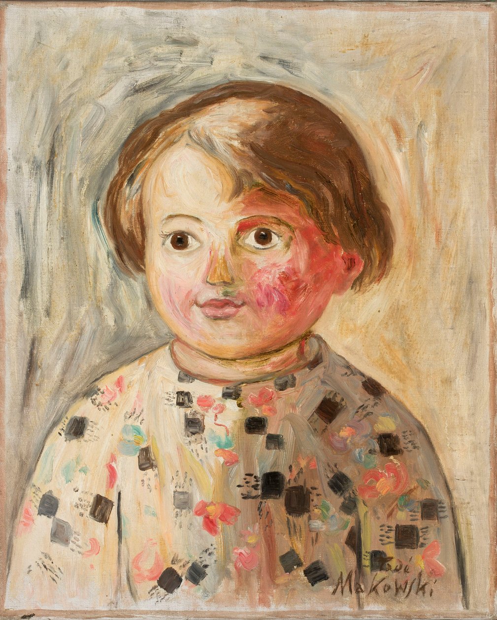 Jente med et rosenrødt kinn av Tadeusz Makowski