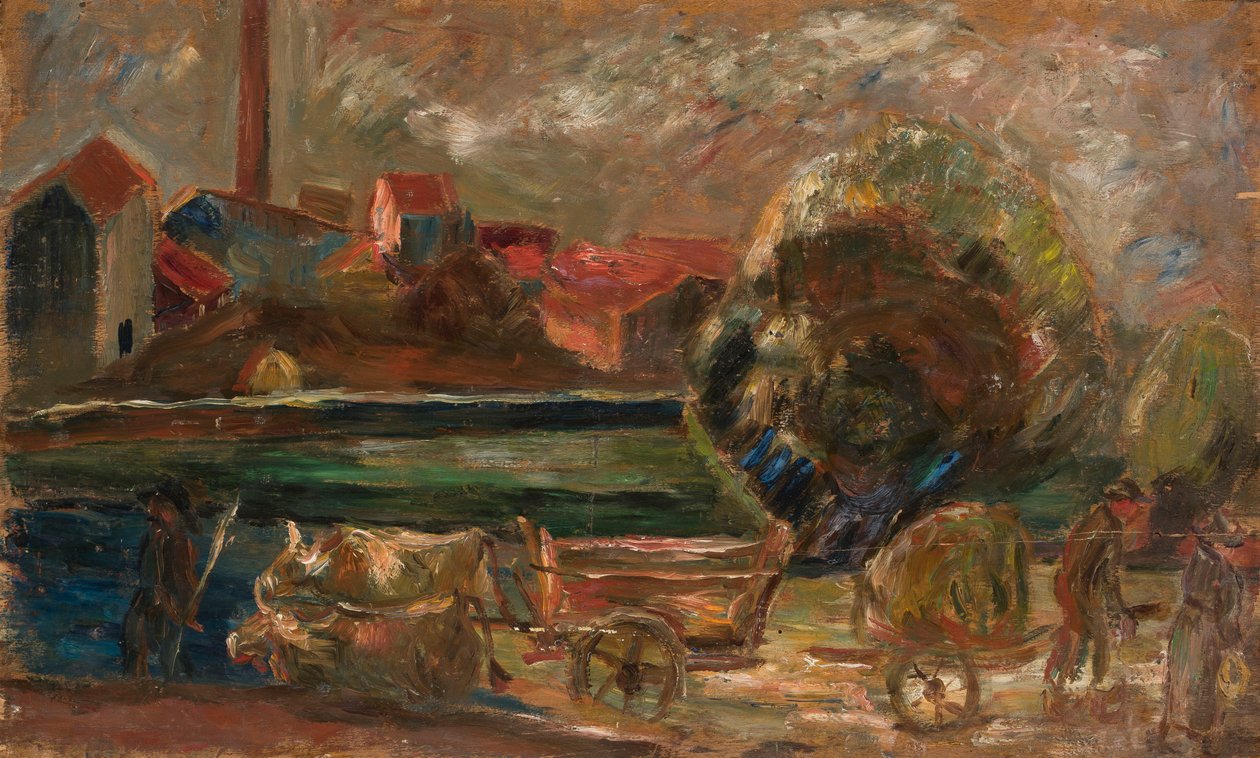 Landskap med fabrikkskorstein av Tadeusz Makowski