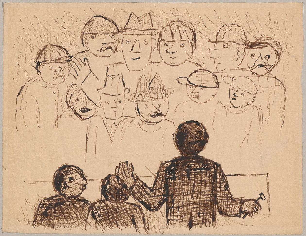 Auksjon, fra serien «Auksjon på Hôtel Drouot» av Tadeusz Makowski