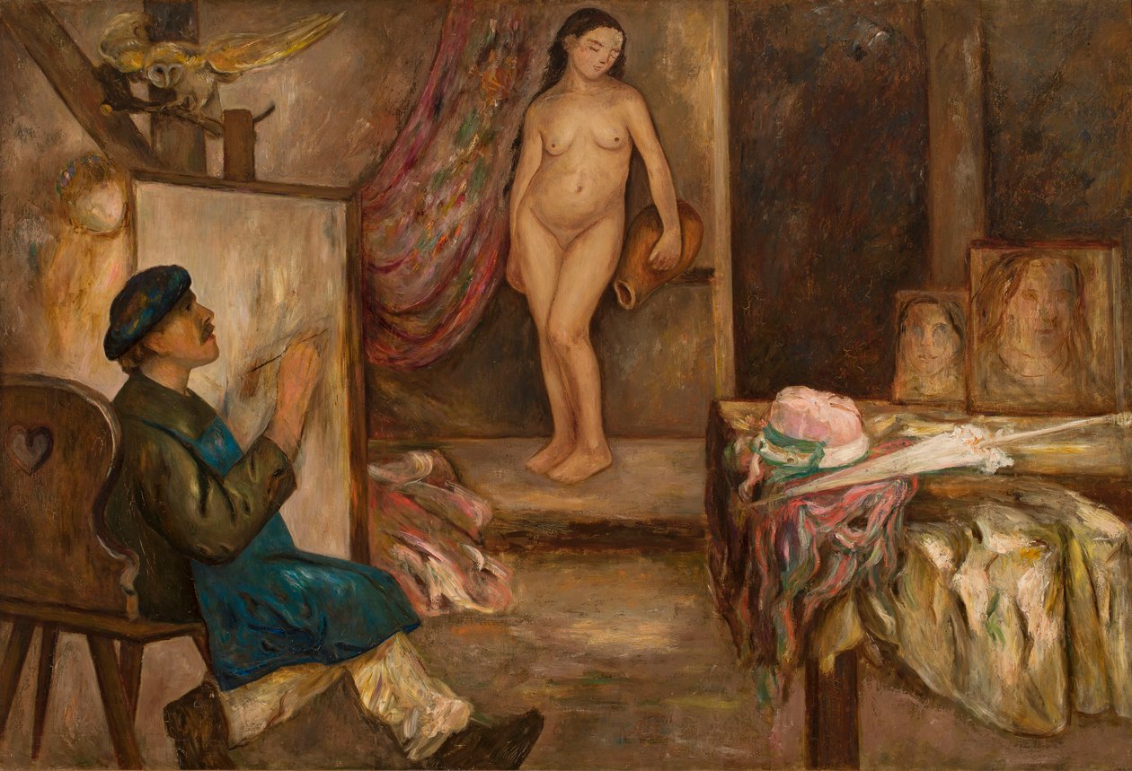 Maler og modell av Tadeusz Makowski