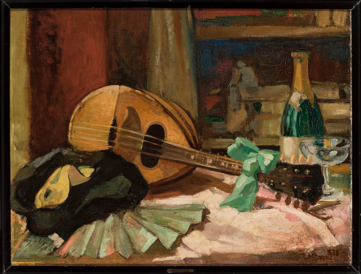 Stilleben med mandolin av Tadeusz Makowski