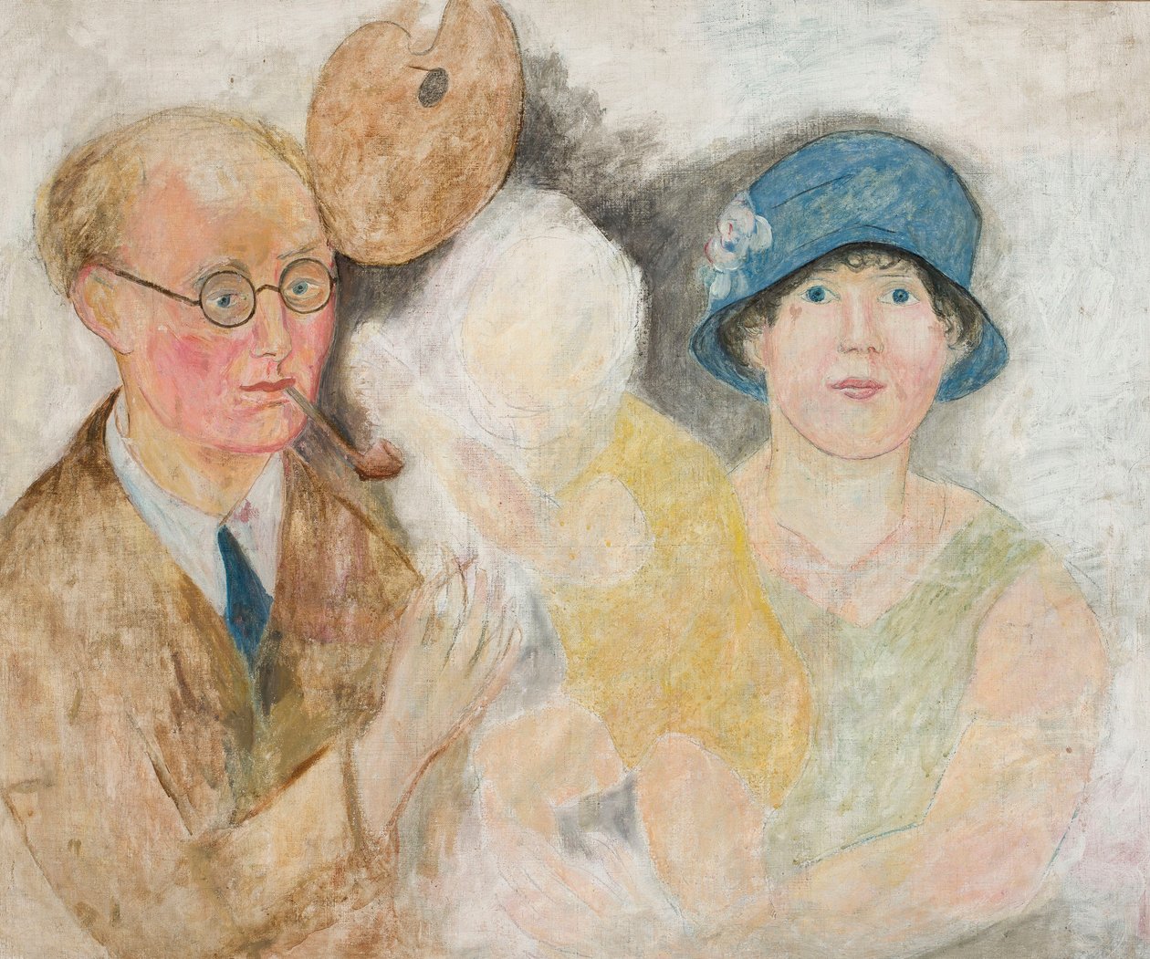 Portrett av maleren med familie (M. Gromaire) av Tadeusz Makowski