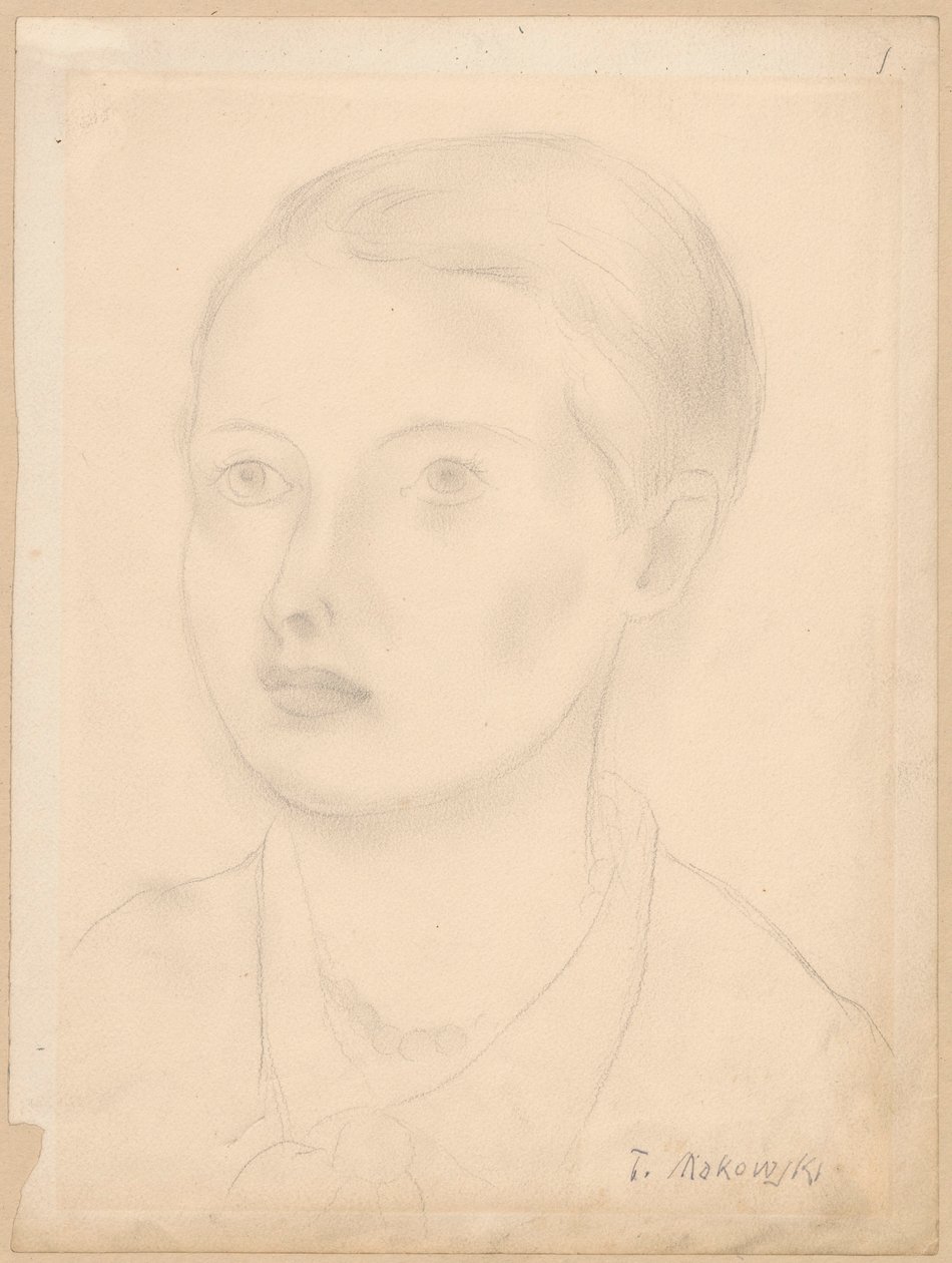 Portrett av en ung jente av Tadeusz Makowski