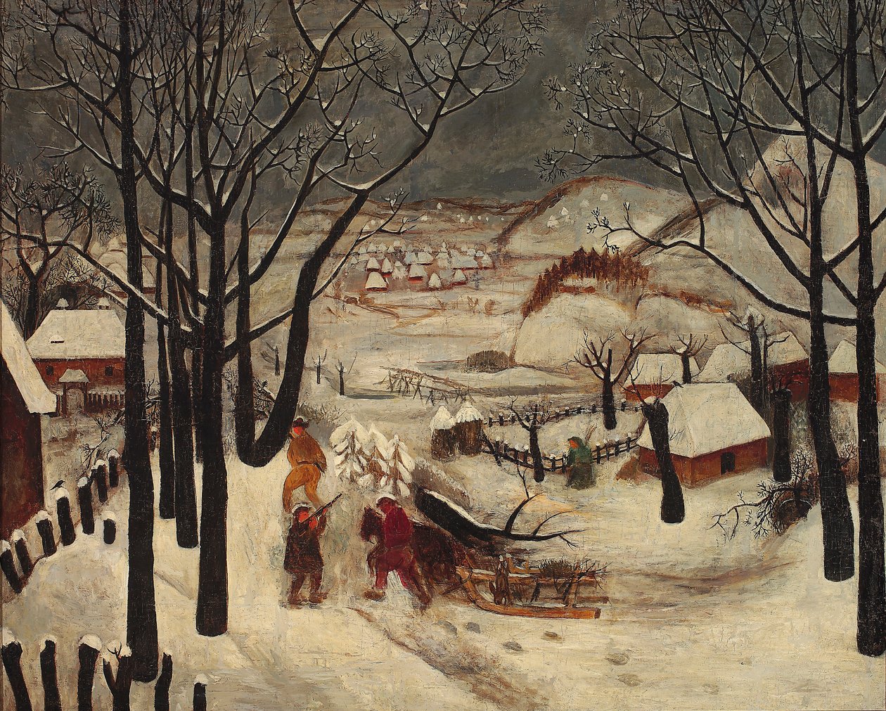 Vinter av Tadeusz Makowski