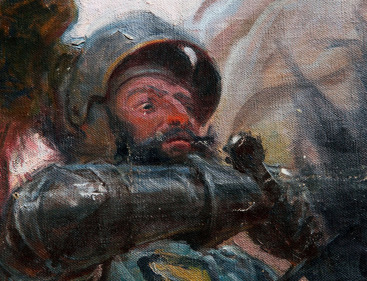 Slaget ved Grunwald detalj, 1910 av Tadeusz Popiel