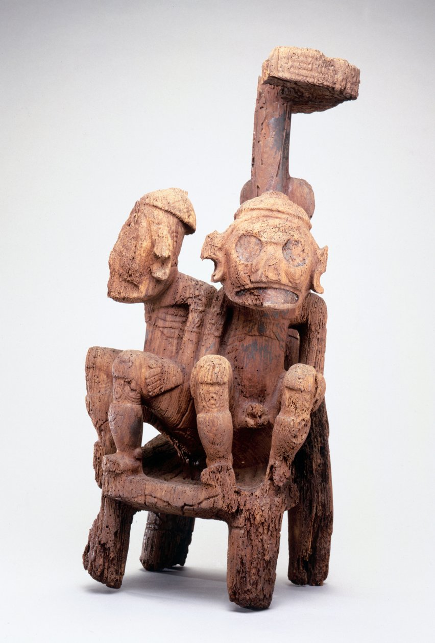 Zemi med tvillingfigurer (tre) av Taino Culture