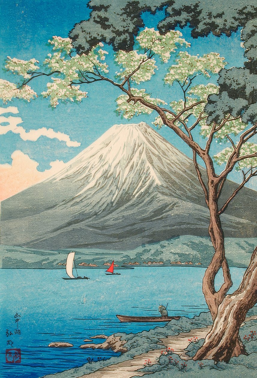 Fuji vo m Yamanaka-See av Takahashi Hiroaki