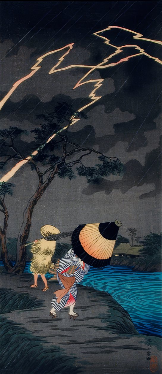 Tordenvær nær Tateishi av Takahashi Hiroaki