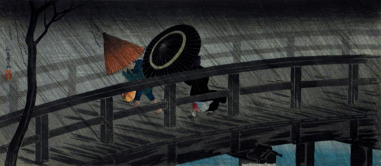 Regn på Izumi-broen av Takahashi Hiroaki
