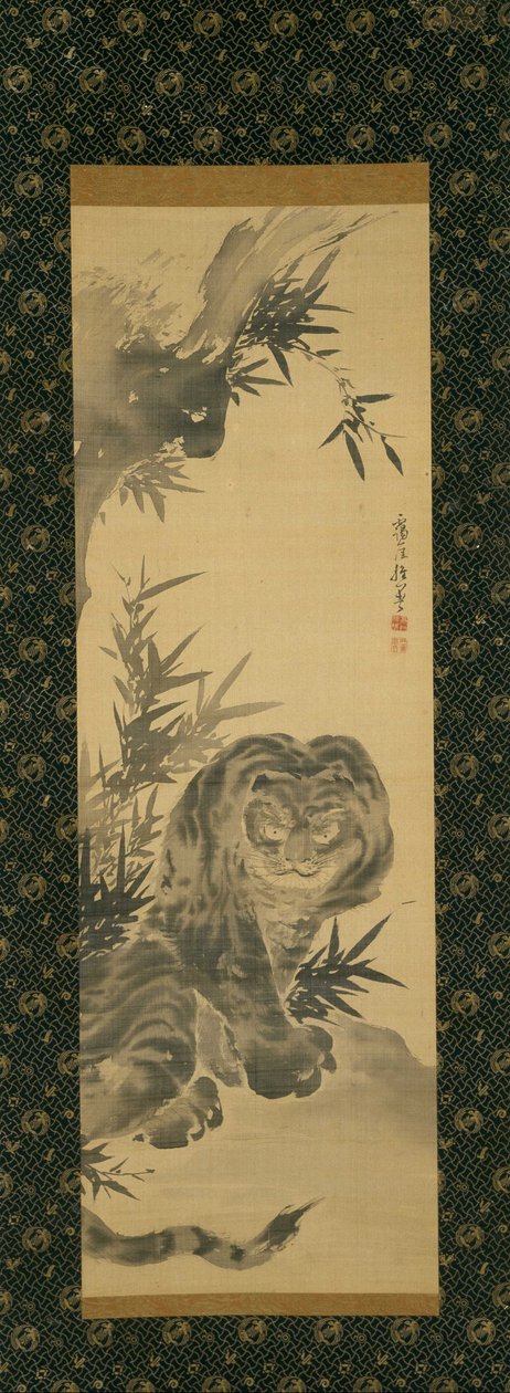 Tiger og bambus av Takaku Aigai