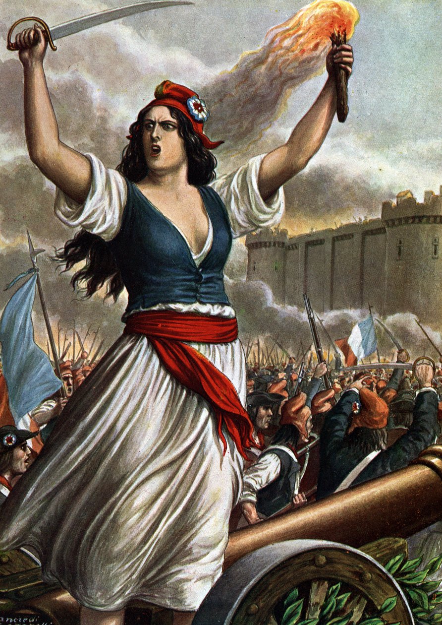 Fransk revolusjon i 1789: stormingen av Bastillen 14. juli av Tancredi Scarpelli