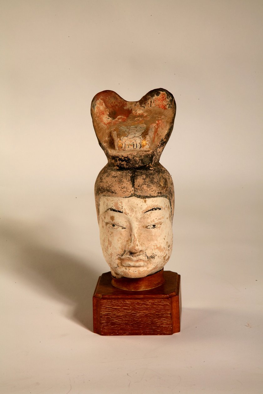 Leder for en sivil tjenestemann på et europeisk trestativ, fra en grav i Nord-Kina, 618-705 (rødt keramikk) av Tang Dynasty Chinese School