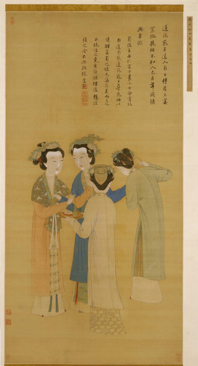 Court Ladies of the former Shu av Tang Yin av Yin Tang