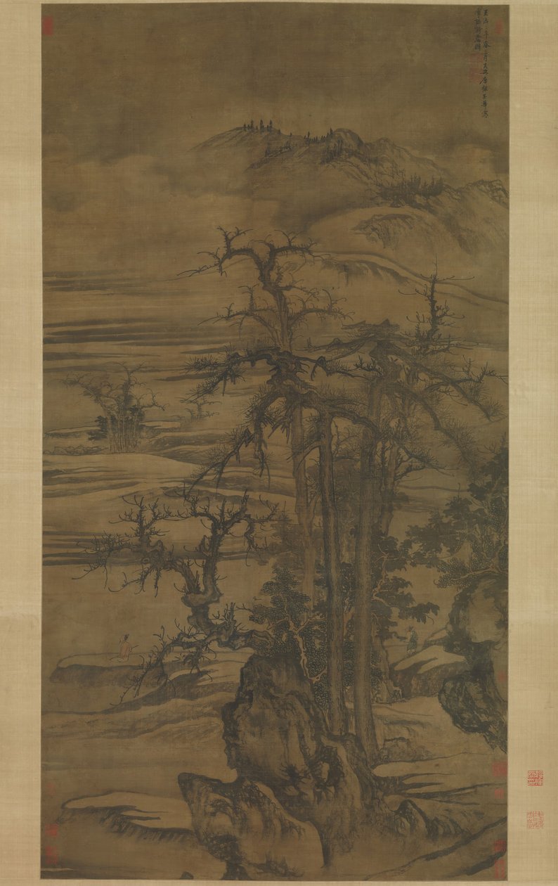 Landskap etter et dikt av Wang Wei, datert 1323. av Tang Di